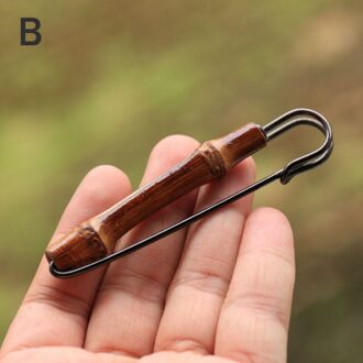 Vintage Natuurlijke Bamboe Pak Pin Metalen U Vorm Gesp Kledingstuk Broche Pin Sieraden Mannen Broches Kleding Accessoires
