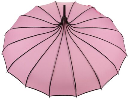 Vintage Pagode Paraplu Bridal Wedding Party Zon Regen Uv Beschermende Paraplu C1 Roze