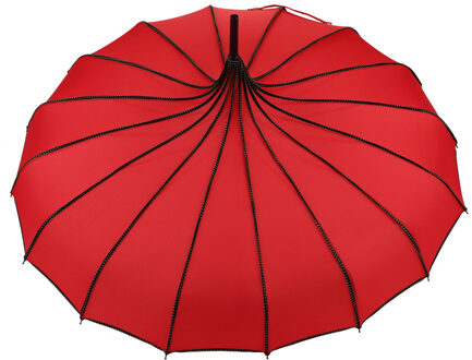 Vintage Pagode Paraplu Bridal Wedding Party Zon Regen UV Beschermende Paraplu E2S rood