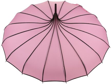 Vintage Pagode Paraplu Bridal Wedding Party Zon Regen UV Beschermende Paraplu E2S roze