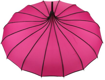 Vintage Pagode Paraplu Bridal Wedding Party Zon Regen Uv Beschermende Paraplu SLC88 roos rood