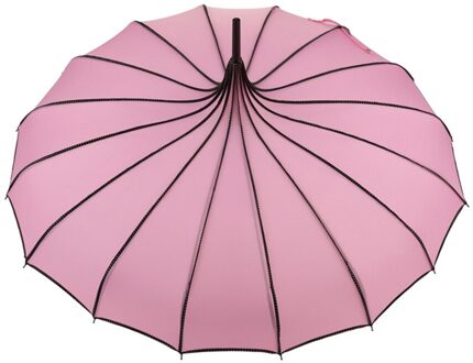Vintage Pagode Paraplu Bridal Wedding Party Zon Regen Uv Beschermende Paraplu Woonaccessoires Roze