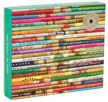 Vintage Pencils Foil Stamped Puzzle (1000 Piece) -  Galison (ISBN: 9780735353251)
