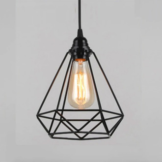 Vintage Pendant Lamp E27 Chandelier Ceiling Lights (No Bulbs) Industrial Retro Style (Cage Shape)