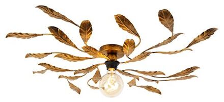 Vintage plafondlamp antiek goud - Linden