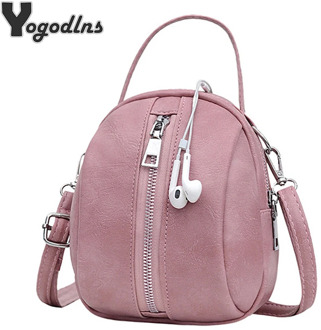 Vintage PU Leather Crossbody Bags Women Messenger Shoulder Bag Small Backpack Pouch Female Handbags Phone Purse Bolsa Feminina