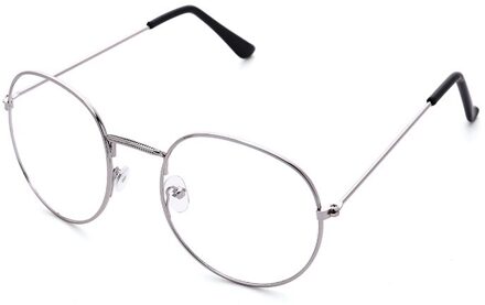 Vintage Ronde Metalen Frame Blauw Licht Blokkeren Persoonlijkheid College Style Clear Lens Bril Oogbescherming Mobiele Telefoon Game 1