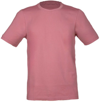 Vintage Roze T-shirt met Zijopeningen Gran Sasso , Pink , Heren - 2Xl,Xl,L,M,3Xl