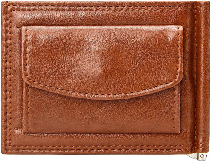 Vintage Slim Money Clip Luxury Quality Business Men Short Wallet with Coin Pocket Bifold Pu Leather Casual Cards Case Wallets