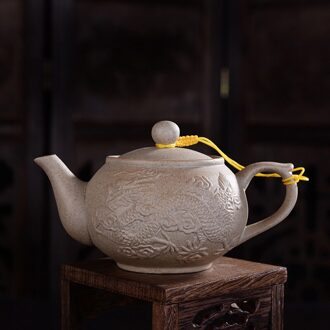 Vintage steengoed theepot Imitatie steen thee set Handgemaakte ketel kung fu theepot Chinese theeceremonie levert theepot 200 ml 01