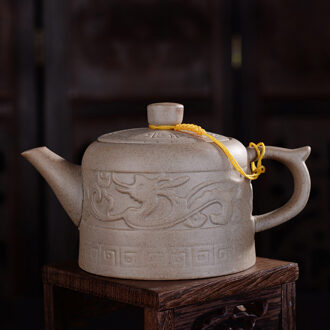 Vintage steengoed theepot Imitatie steen thee set Handgemaakte ketel kung fu theepot Chinese theeceremonie levert theepot 200 ml 02