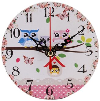 Vintage Stijl Antieke Houten Wandklok Voor Thuis Keuken Kantoor Zoete Kleurrijke Mode Smart Home Art Klokken