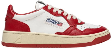 Vintage stijl lage sneakers Autry , Red , Heren - 42 Eu,44 Eu,40 Eu,41 Eu,45 Eu,43 Eu,46 EU
