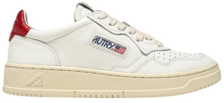 Vintage Stijl Leren Sneakers Autry , White , Heren - 46 Eu,41 Eu,45 Eu,43 Eu,44 Eu,40 Eu,42 EU