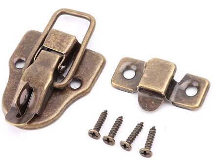 Vintage Toolbox Lock Antieke Metalen Gesp Koffer Case Toggle Lock Hasp Klink Meubels Hardware G32C bronzen