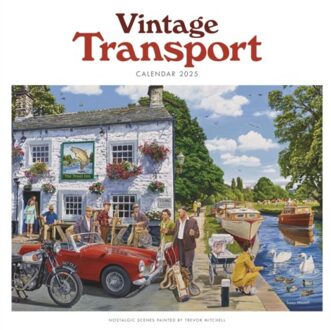 Vintage Transport, Trevor Mitchell Wiro Wall Calendar 2025 - Calendars, Carousel