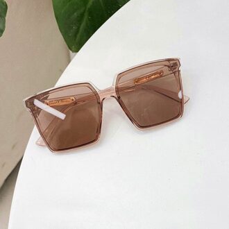 Vintage Vierkante Vissen Zonnebril Vrouwen Mannen Transparante Gradient Zonnebril Grote Frame Vissen Eyewear UV400 Driver Bril