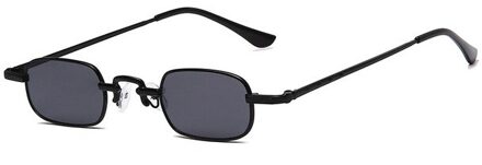 Vintage Vierkante Zonnebril Voor Mannen Luxe Metalen Zonnebril Vrouwen Mode Brillen Gafas zwart grijs