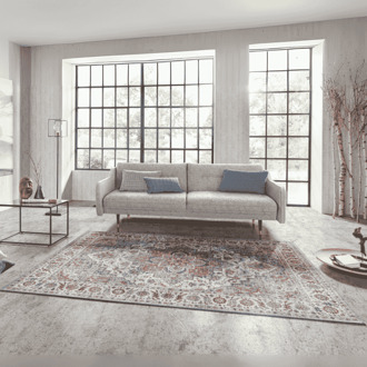 Vintage vloerkleed Anthea - cyaan 160x230 cm