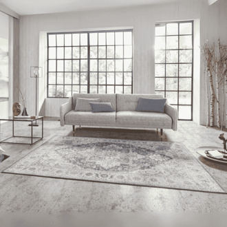 Vintage vloerkleed Anthea - mauve roze 80x150 cm