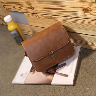 Vintage Vrouwen Flap Casual Lederen Schoudertassen Lady Crossbody Messenger Bag Elegante Envelop Clutch Purse Dames Telefoon Portemonnee bruin