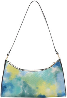 Vintage Vrouwen Tie-Dye Alligator Patroon Schouder Onderarm Hobos Tas Casual Dames Pu Lederen Kleine Handtas groen