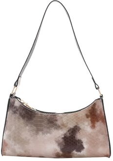 Vintage Vrouwen Tie-Dye Alligator Patroon Schouder Onderarm Hobos Tas Casual Dames Pu Lederen Kleine Handtas kameel