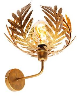 Vintage wandlamp goud 25 cm - Botanica