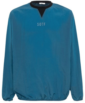 Vintage Waterdichte Crewneck Sweatshirt Sotf , Blue , Heren - Xl,L