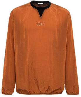 Vintage Waterdichte Crewneck Sweatshirt Sotf , Orange , Heren - Xl,L,M