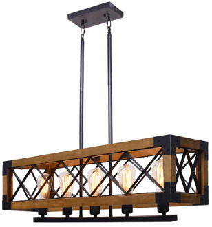 Vintage wood chandelier industrial wood lighting fixture living room restaurant dining room pendant lamp hanging lamp headlight