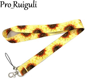 Vintage Zonnebloemen Bloemen Credit Card Id Houder Tas Student Vrouwen Reizen Bank Bus Visitekaartje Cover Badge Accessoires Neck Lanyard