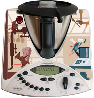 Vinyl BUMPER decorative, side, THERMOMIX TM31, fruits, decorate your THERMOMIX