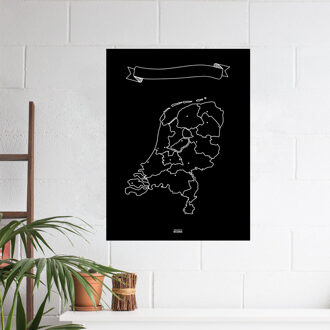 Vinyl Krijtkaart Nederland XL - 60x90 cm