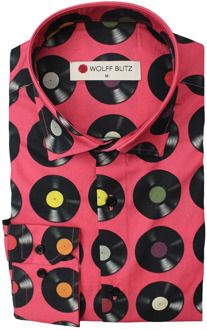 Vinyl overhemd Roze - M