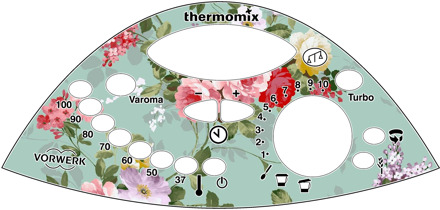 Vinyl repairs erase, STICKER front PANEL, control PANEL, push button for THERMOMIX TM31 model VINTAGE