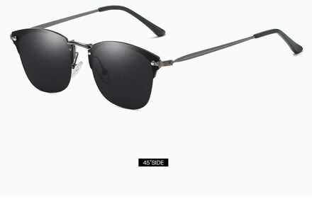 Viodream Retro Kleurrijke Semi-randloze Gepolariseerde Zonnebril Half Alloy Frame Tac Lens Oculos De Sol Polarizado Cool Bril C2