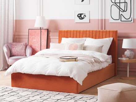 VION Bed met opberger Oranje 140x200