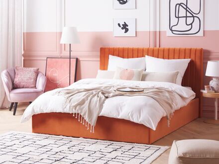 VION Bed met opberger Oranje 160x200