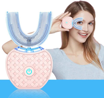 VIP 360 Degree Lazy Automatic Electric Toothbrush SiliconTooth Whitening Blue Light USB U Type 4 Modes Cleaning Brush Oral Care