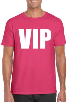 VIP fun t-shirt roze voor heren XL - Feestshirts