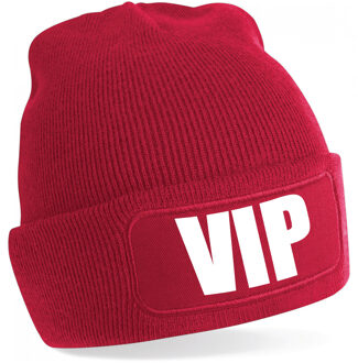 VIP muts/beanie onesize unisex - rood One size