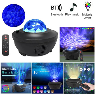 VIP Starry Sky Galaxy Projector Blueteeth USB Voice Control Music Player LED Night Light USB Charging Projection Lamp Gift