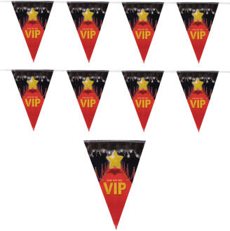 VIP thema vlaggenlijn - 2x - 5 meter - Feestversiering vlaggetjes - Feestartikelen - plastic