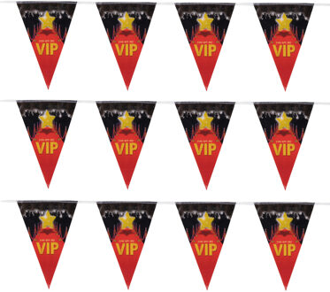 VIP thema vlaggenlijn - 3x - 5 meter - Feestversiering vlaggetjes - Feestartikelen - plastic