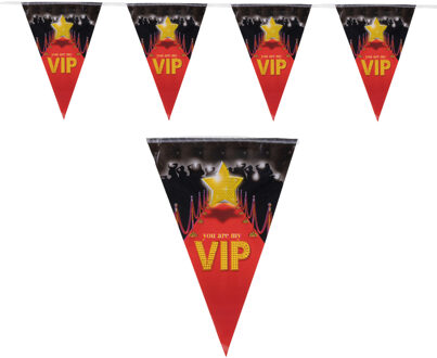VIP thema vlaggenlijn - 5 meter - Feestversiering vlaggetjes - Feestartikelen - plastic