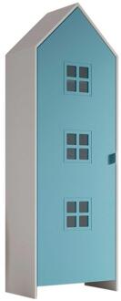 Vipack 25% korting - Leen Bakker - Kledingkast Casami Bruges - 58x37x172 Cm - MDF - Blauw