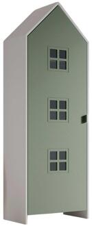 Vipack 25% korting - Leen Bakker - Kledingkast Casami Bruges - 58x37x172 Cm - MDF - Groen