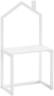 Vipack Kinderbureau Dallas - 151x60x81 Cm - Grenenhout - Wit - 80.5x50x150.6 Cm