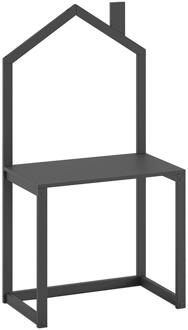 Vipack Kinderbureau Dallas - Antraciet - 151x60x81 Cm - Grenenhout - Grijs - 80.5x50x150.6 Cm